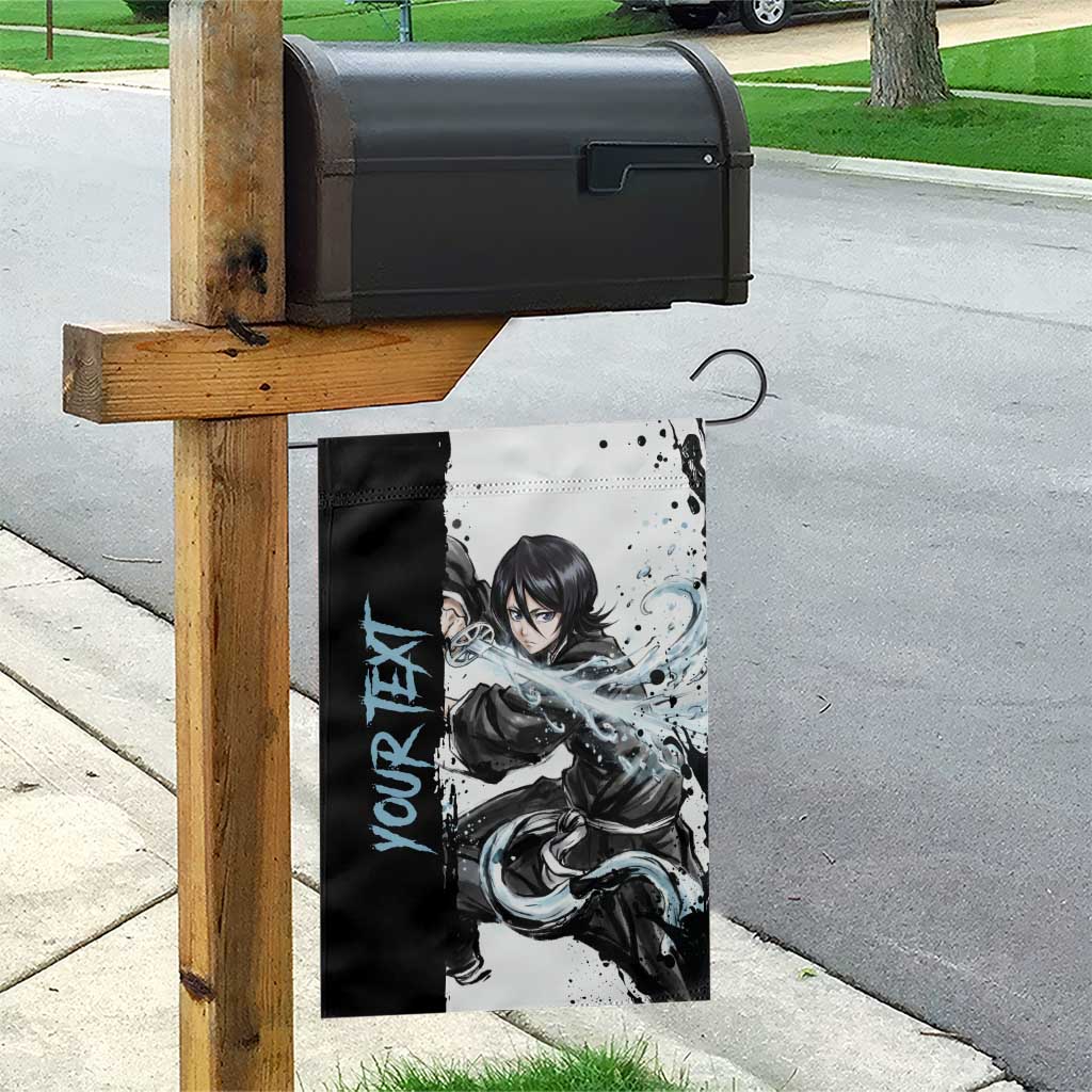 Personalized Rukia Kuchiki Garden Flag Ink Splash Anime Brush Style