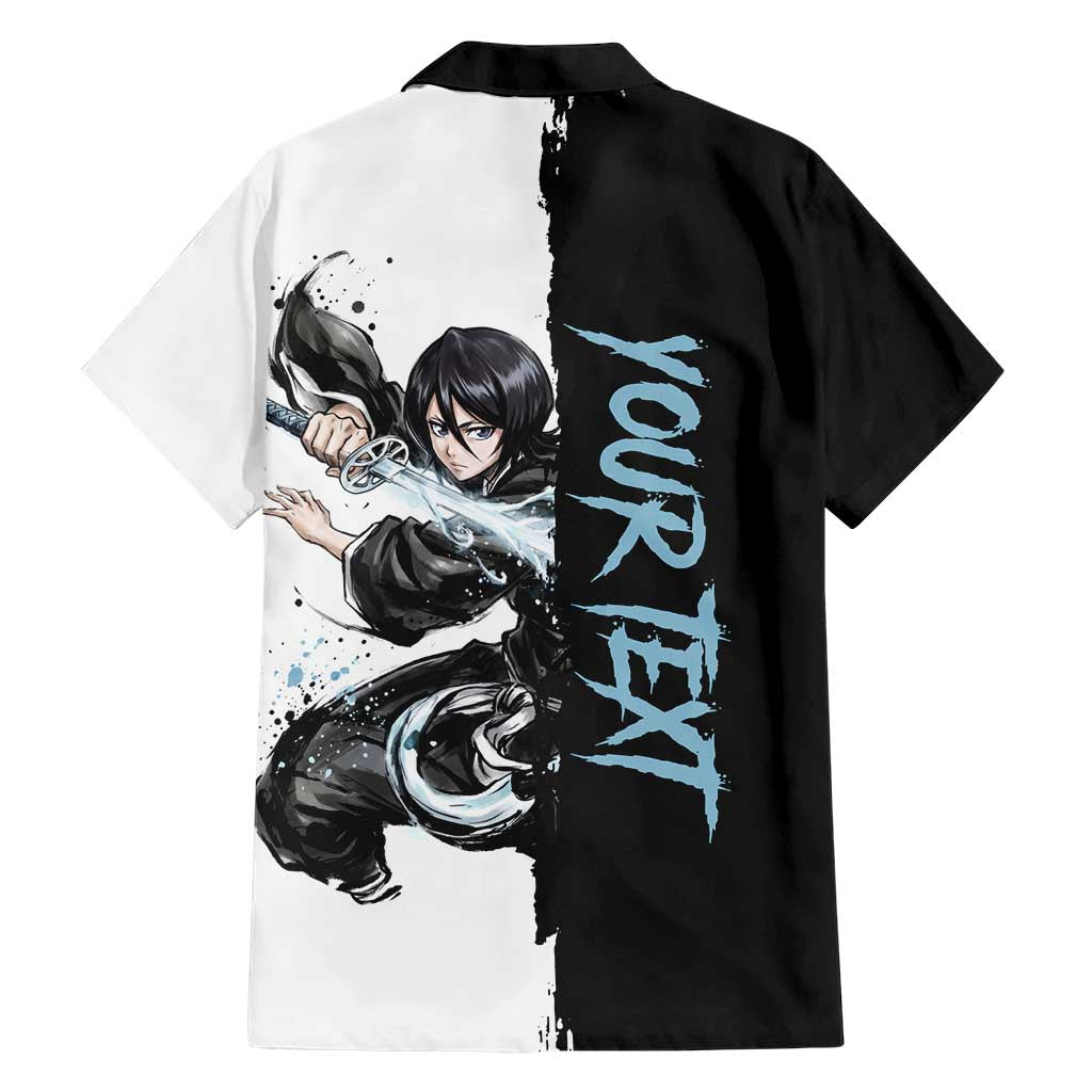 Personalized Rukia Kuchiki Hawaiian Shirt Ink Splash Anime Brush Style
