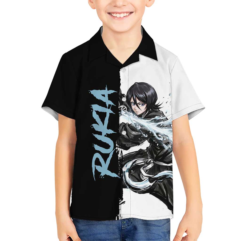 Personalized Rukia Kuchiki Hawaiian Shirt Ink Splash Anime Brush Style