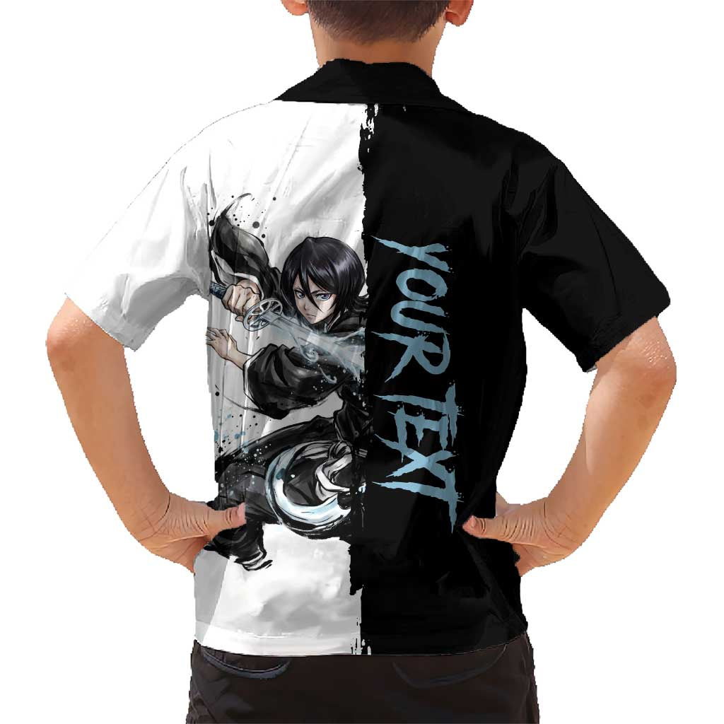 Personalized Rukia Kuchiki Hawaiian Shirt Ink Splash Anime Brush Style
