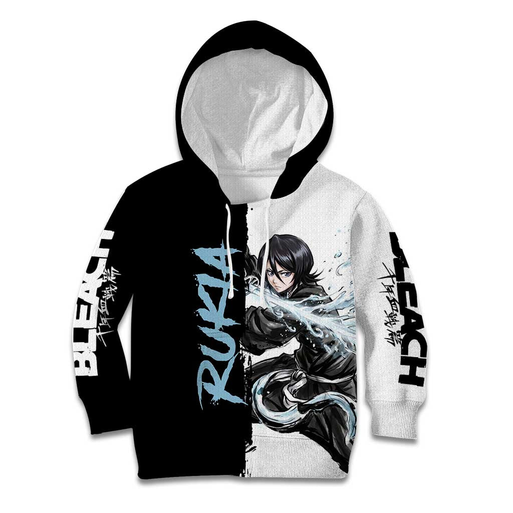 Personalized Rukia Kuchiki Kid Hoodie Ink Splash Anime Brush Style