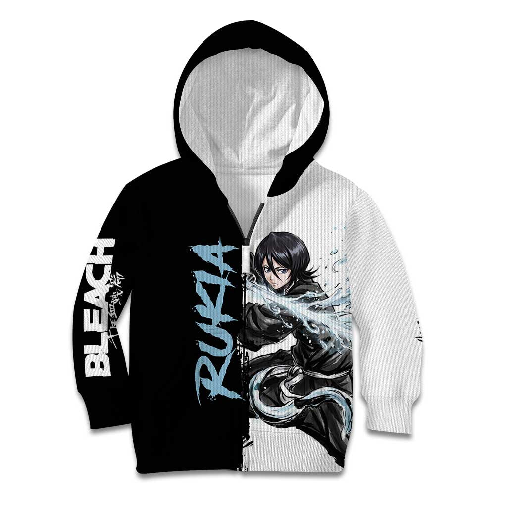 Personalized Rukia Kuchiki Kid Hoodie Ink Splash Anime Brush Style