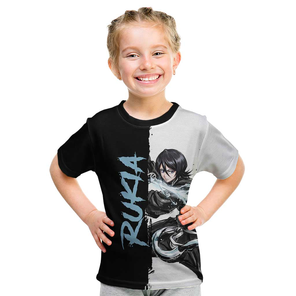 Personalized Rukia Kuchiki Kid T Shirt Ink Splash Anime Brush Style
