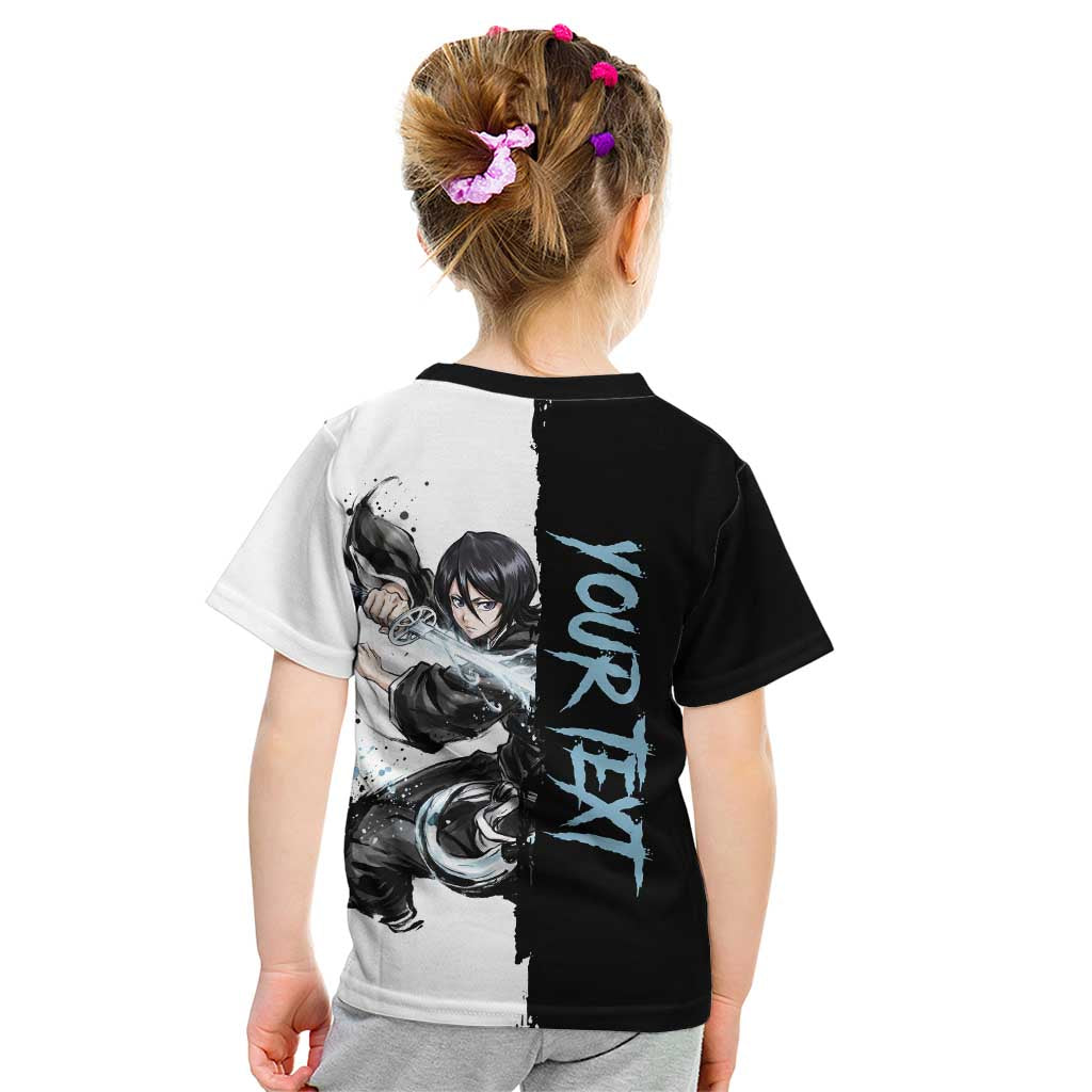 Personalized Rukia Kuchiki Kid T Shirt Ink Splash Anime Brush Style