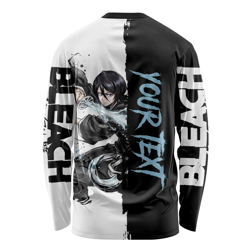 Personalized Rukia Kuchiki Long Sleeve Shirt Ink Splash Anime Brush Style