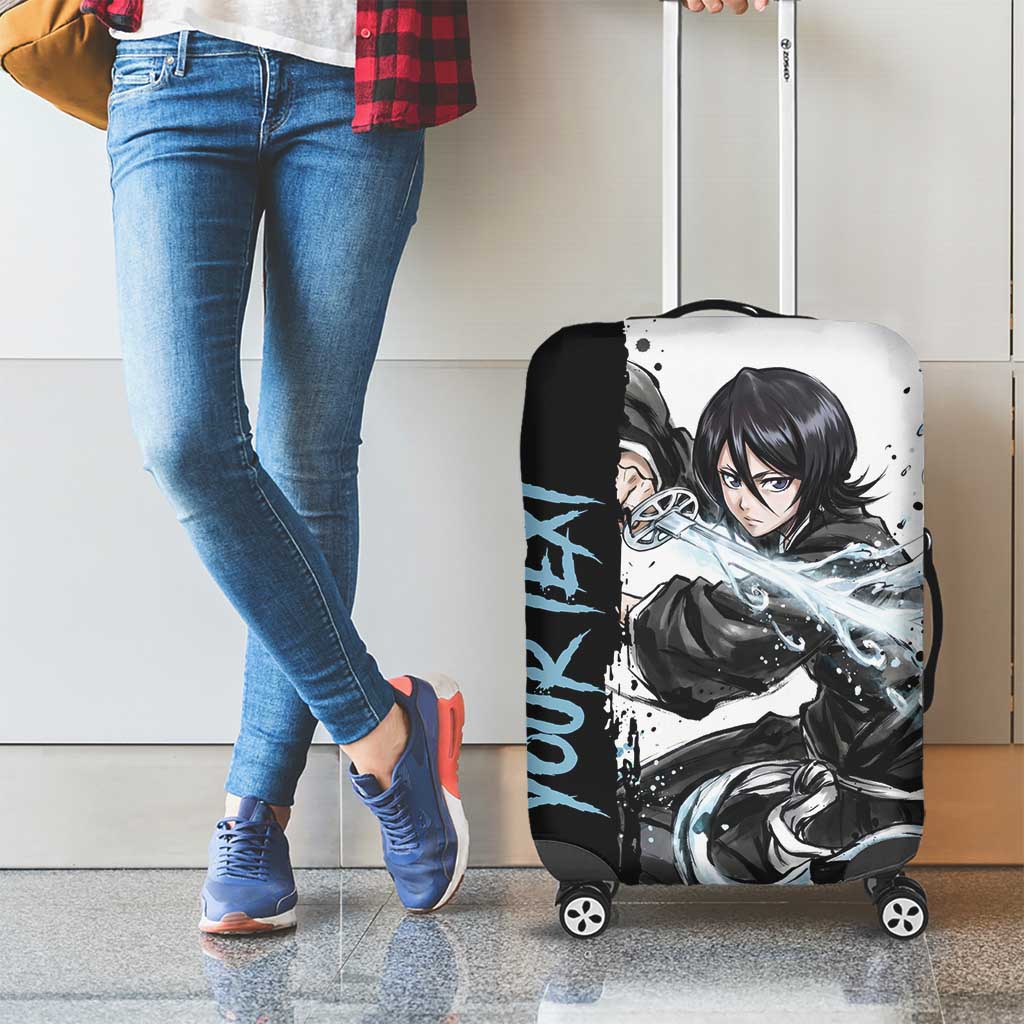 Personalized Rukia Kuchiki Luggage Cover Ink Splash Anime Brush Style