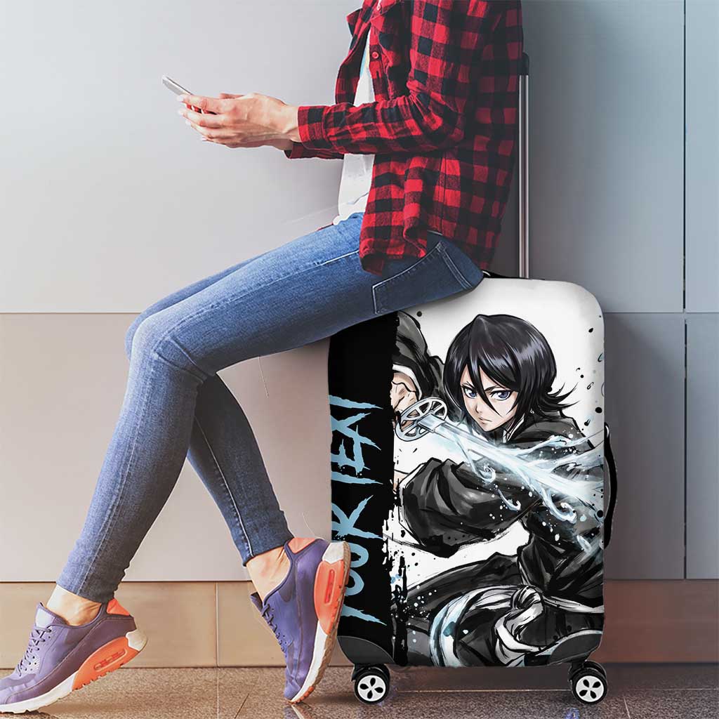 Personalized Rukia Kuchiki Luggage Cover Ink Splash Anime Brush Style