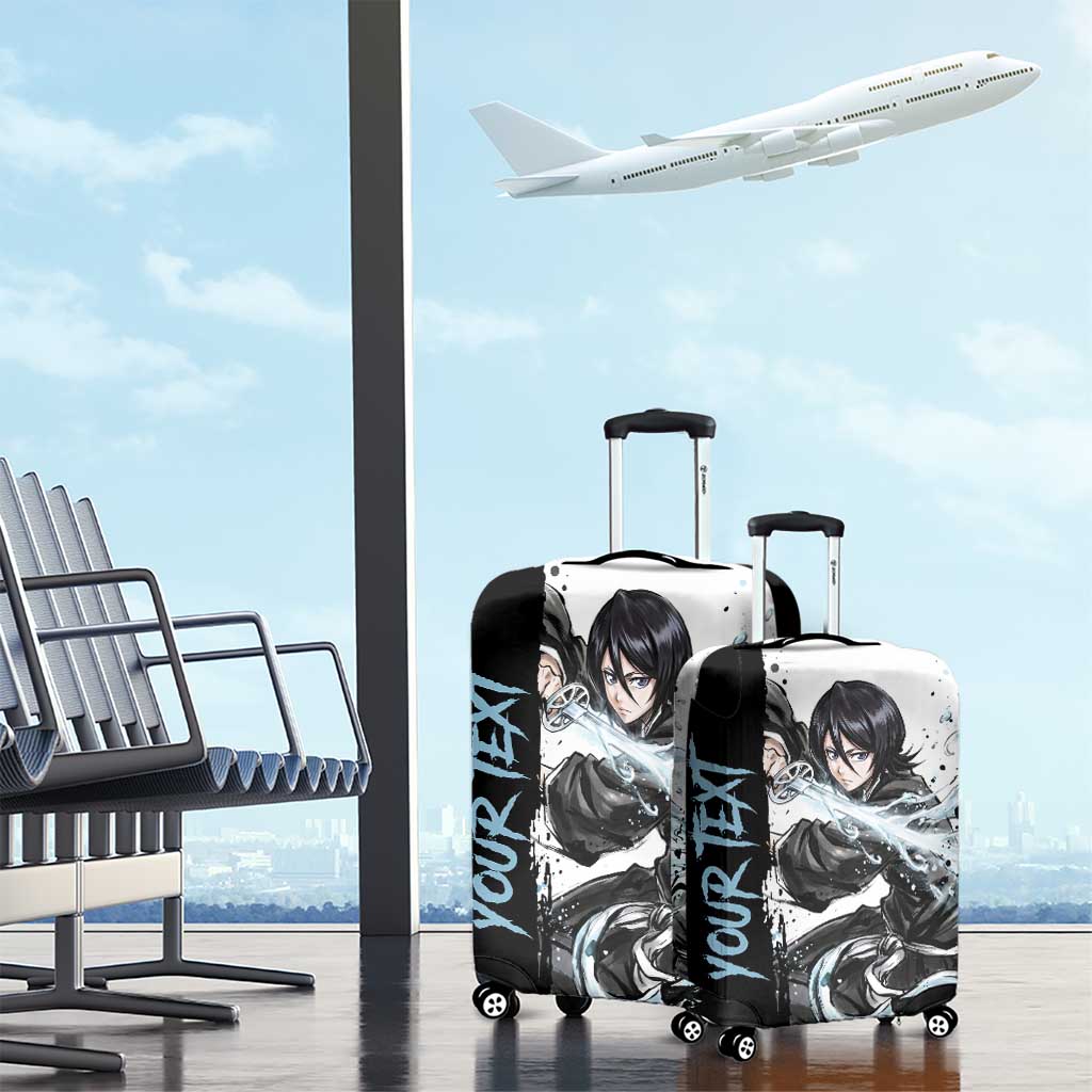 Personalized Rukia Kuchiki Luggage Cover Ink Splash Anime Brush Style