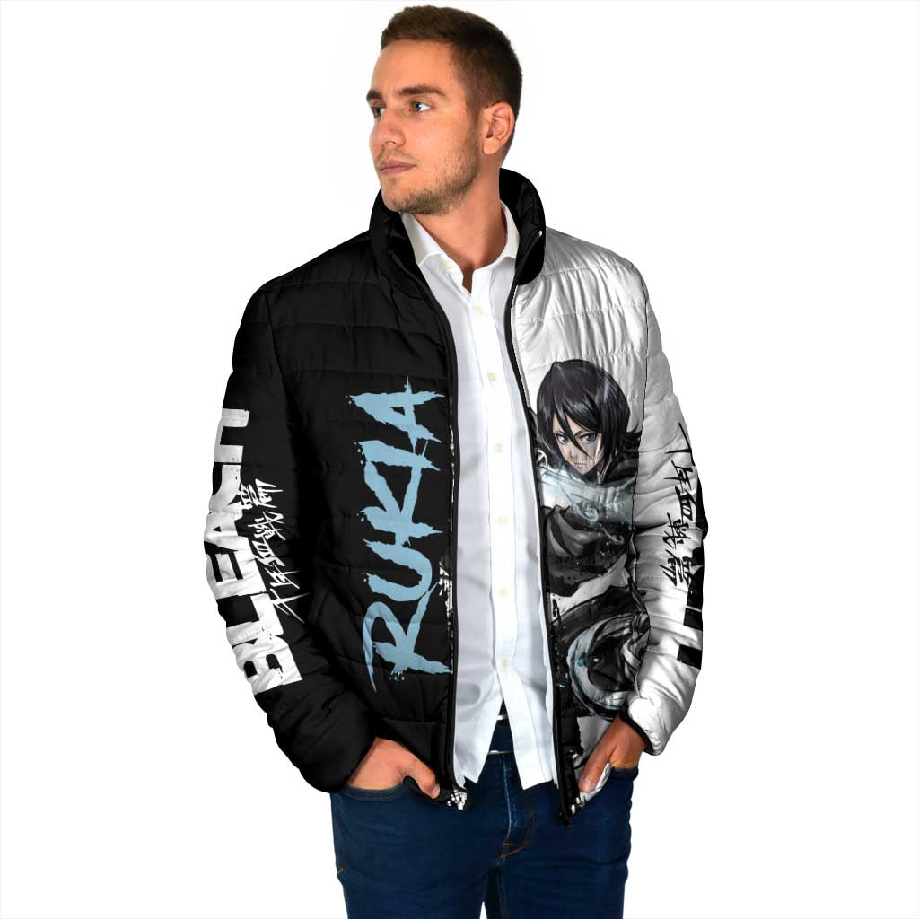 Personalized Rukia Kuchiki Padded Jacket Ink Splash Anime Brush Style