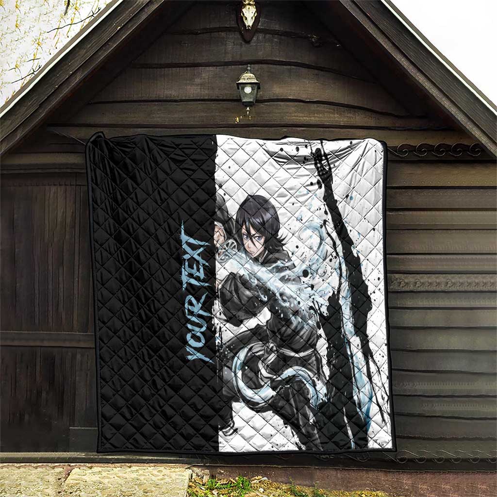 Personalized Rukia Kuchiki Quilt Ink Splash Anime Brush Style