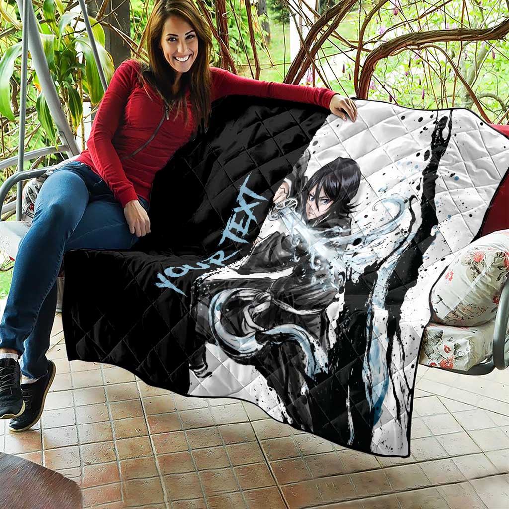 Personalized Rukia Kuchiki Quilt Ink Splash Anime Brush Style