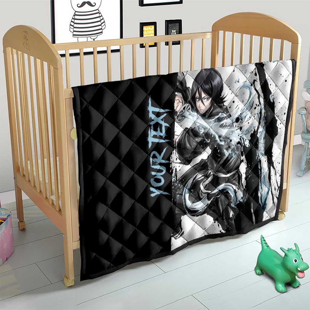 Personalized Rukia Kuchiki Quilt Ink Splash Anime Brush Style