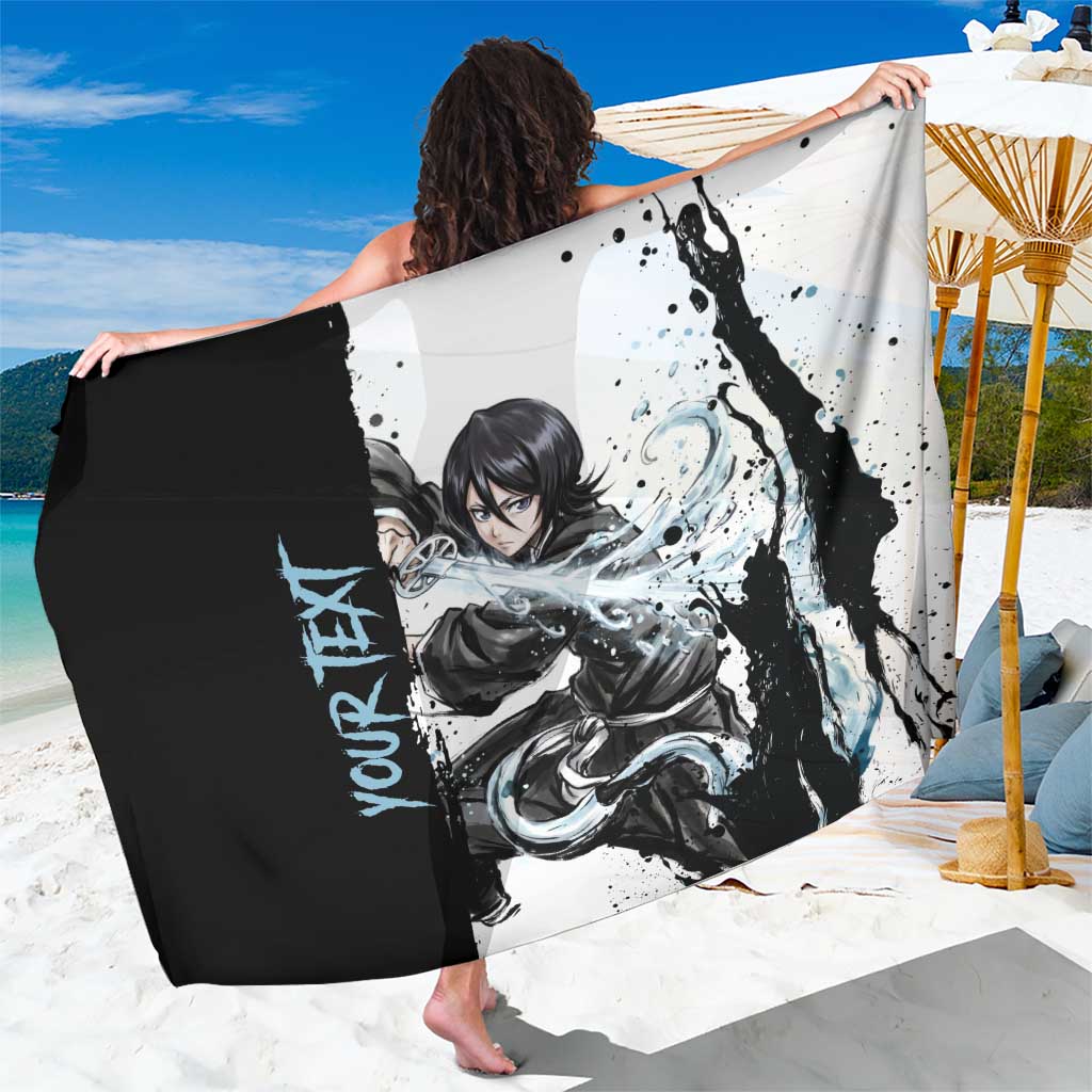Personalized Rukia Kuchiki Sarong Ink Splash Anime Brush Style