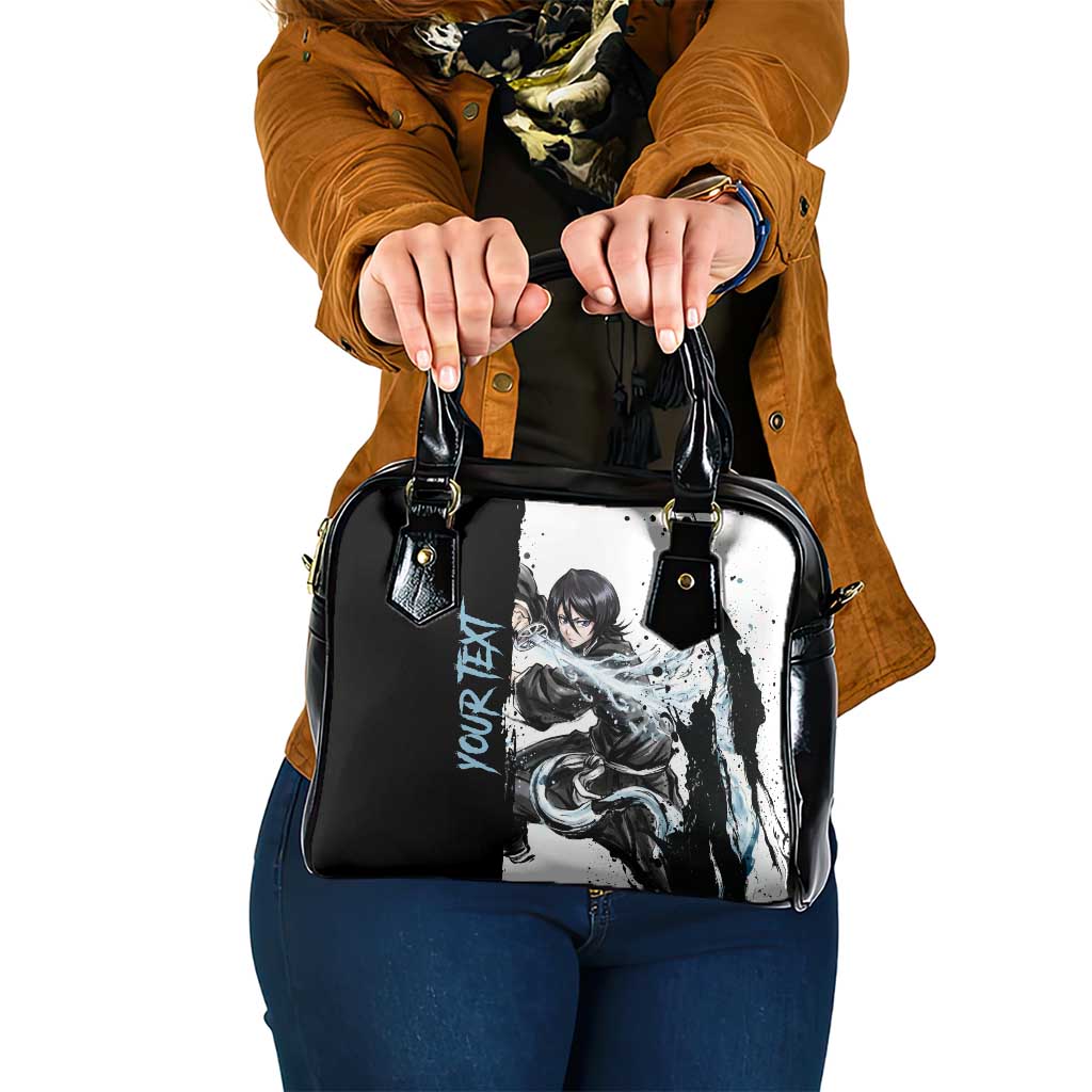 Personalized Rukia Kuchiki Shoulder Handbag Ink Splash Anime Brush Style