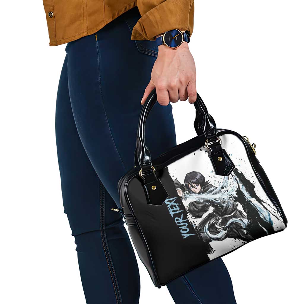 Personalized Rukia Kuchiki Shoulder Handbag Ink Splash Anime Brush Style