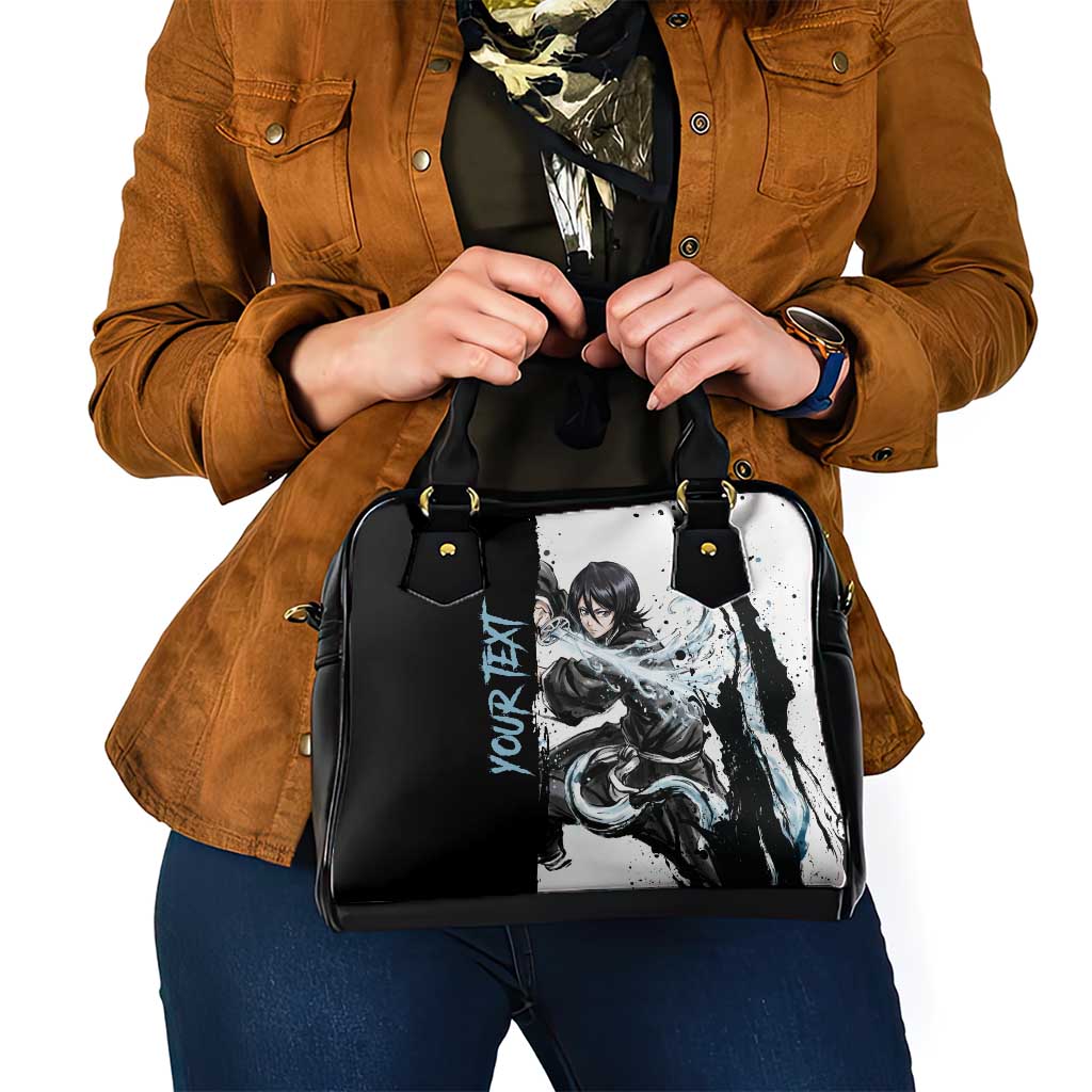 Personalized Rukia Kuchiki Shoulder Handbag Ink Splash Anime Brush Style