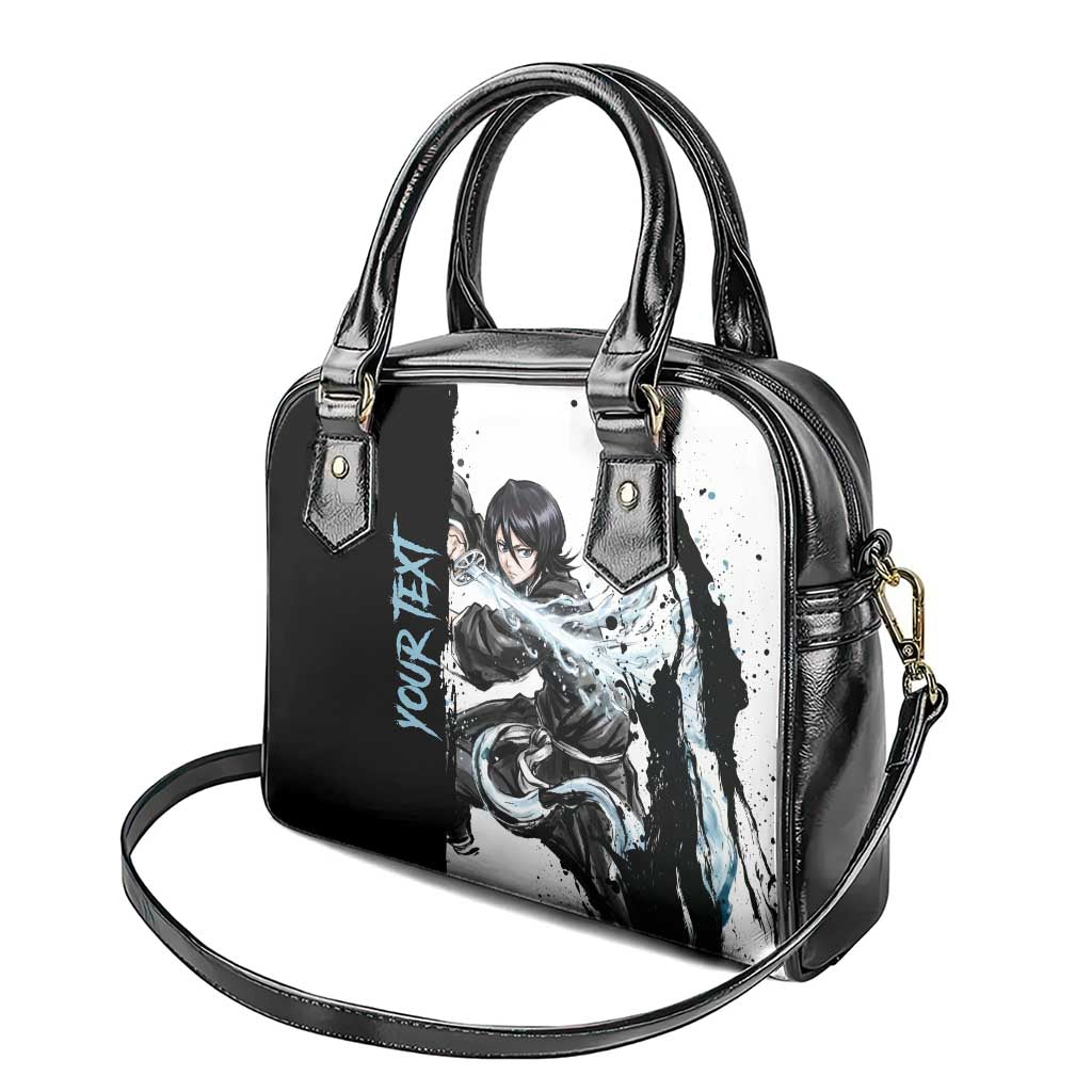 Personalized Rukia Kuchiki Shoulder Handbag Ink Splash Anime Brush Style