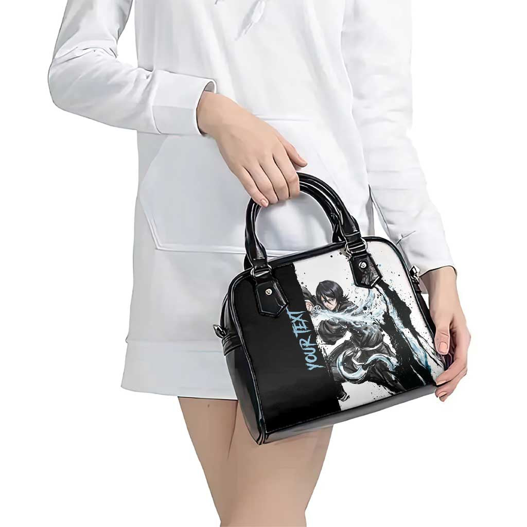 Personalized Rukia Kuchiki Shoulder Handbag Ink Splash Anime Brush Style