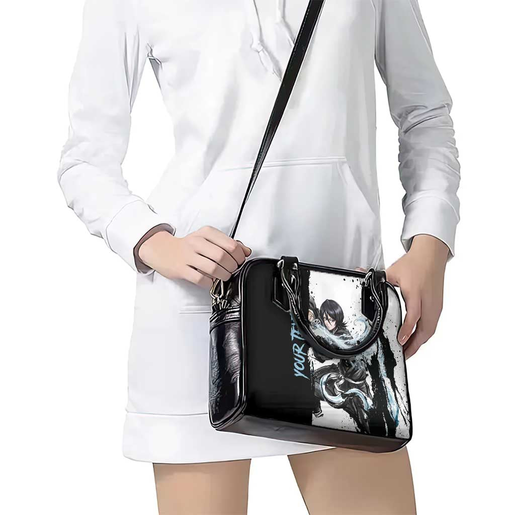 Personalized Rukia Kuchiki Shoulder Handbag Ink Splash Anime Brush Style