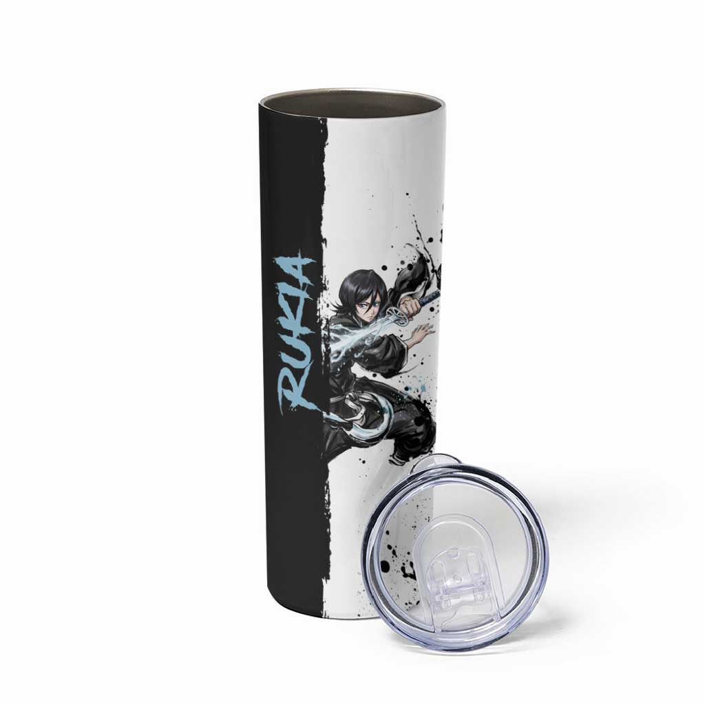 Personalized Rukia Kuchiki Skinny Tumbler Ink Splash Anime Brush Style