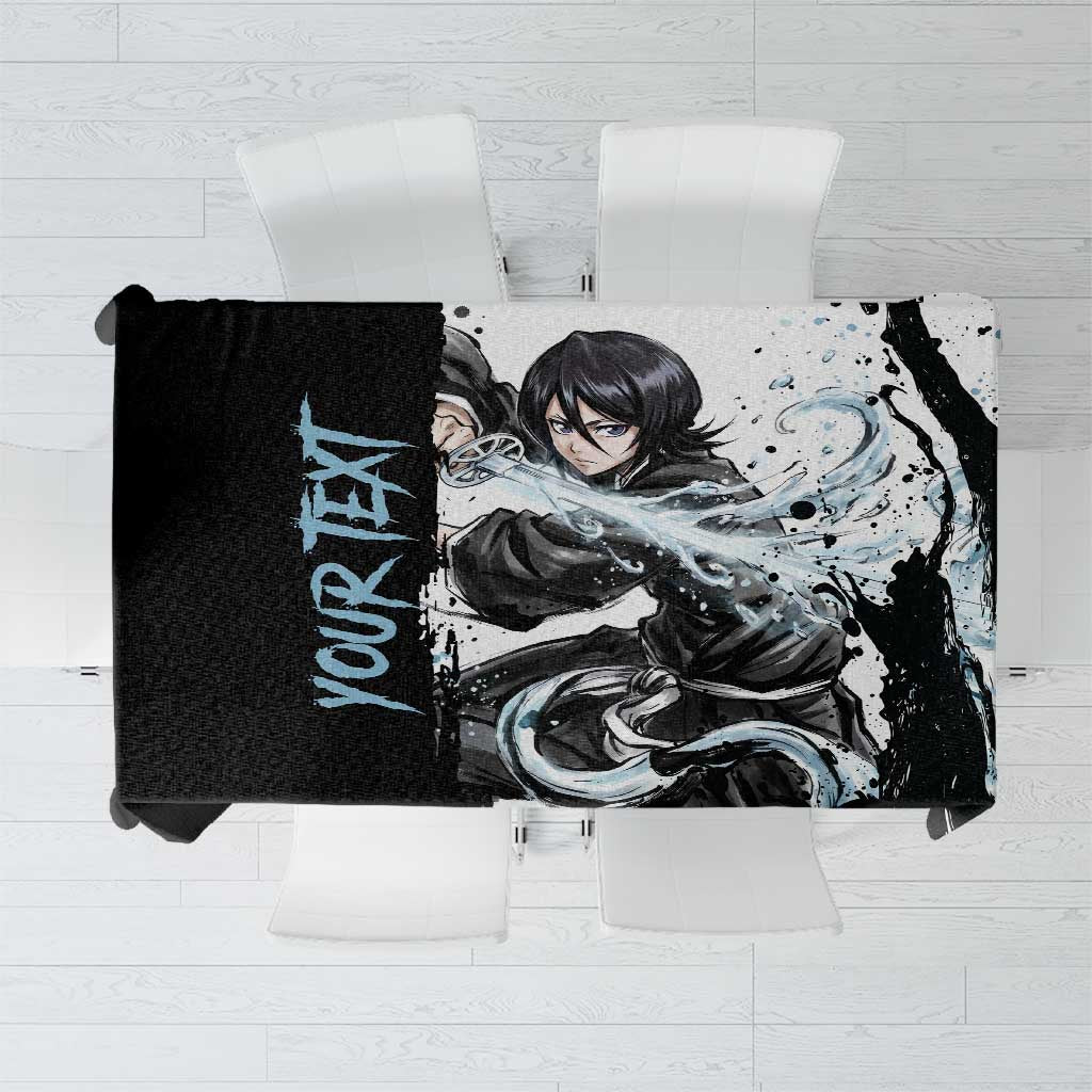 Personalized Rukia Kuchiki Tablecloth Ink Splash Anime Brush Style
