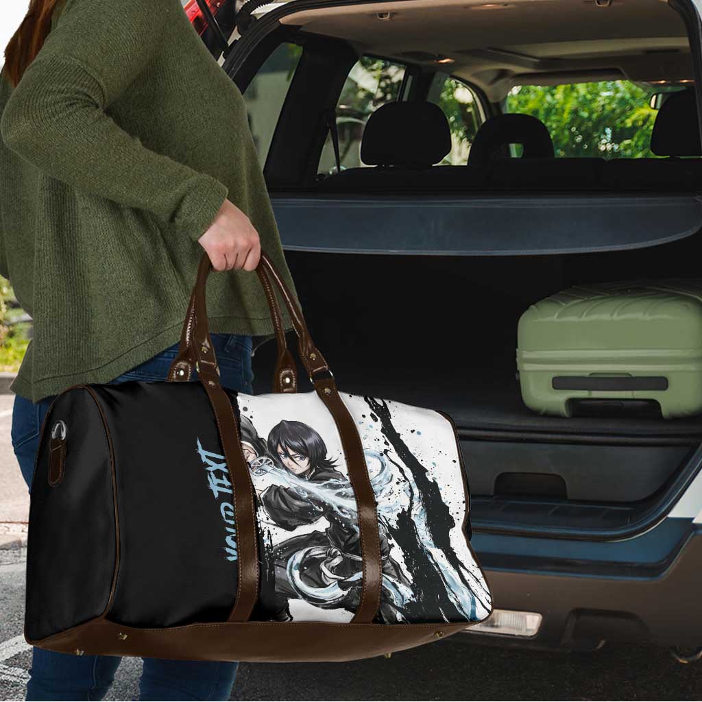 Personalized Rukia Kuchiki Travel Bag Ink Splash Anime Brush Style