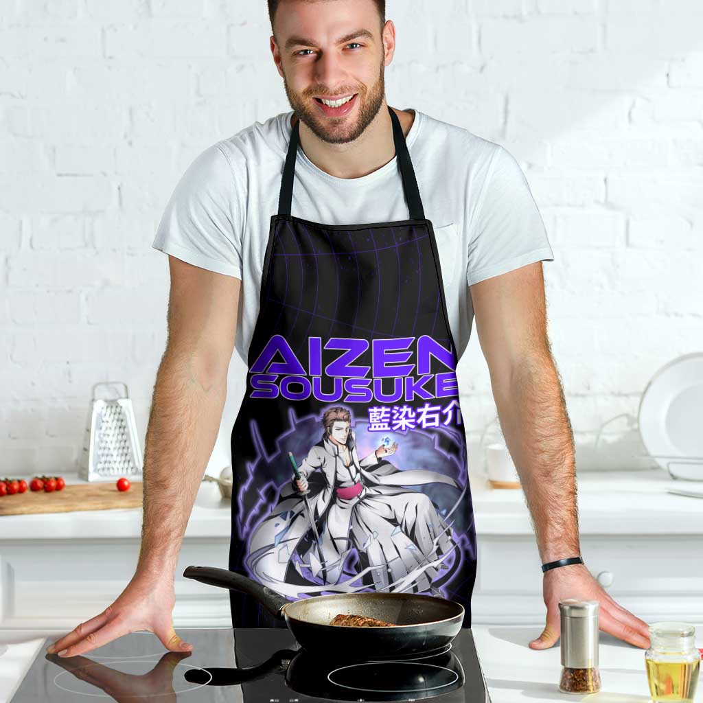 Aizen Sousuke Bleach Apron Cosmic Anime Energy Grid Style