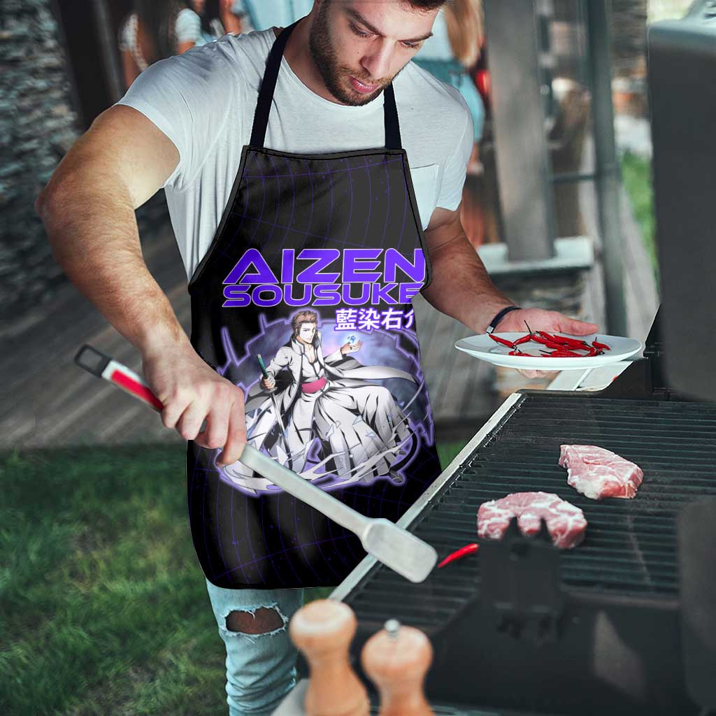 Aizen Sousuke Bleach Apron Cosmic Anime Energy Grid Style