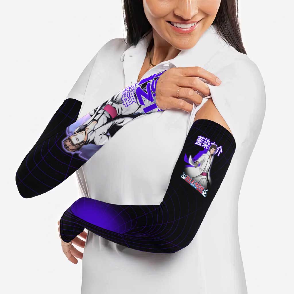 Aizen Sousuke Bleach Arm Sleeves Cosmic Anime Energy Grid Style