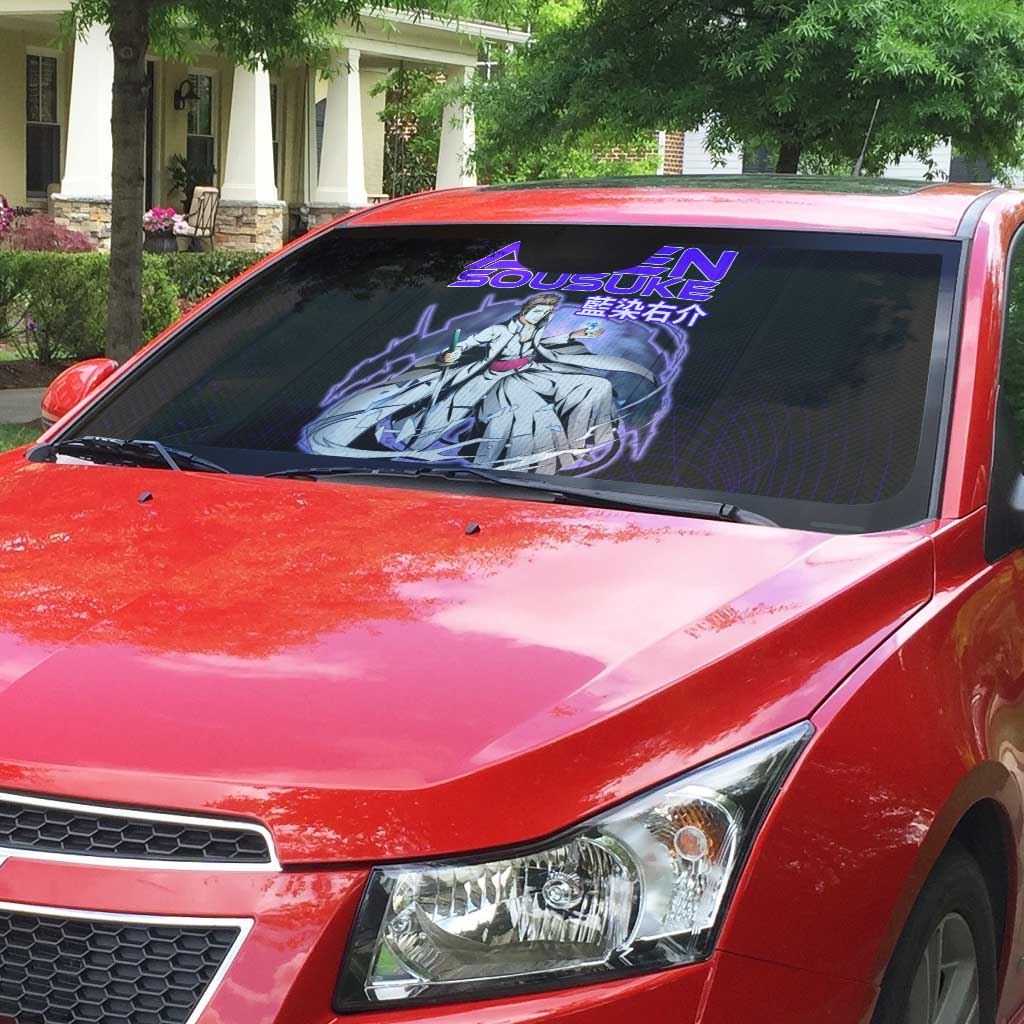 Aizen Sousuke Bleach Auto Sun Shade Cosmic Anime Energy Grid Style
