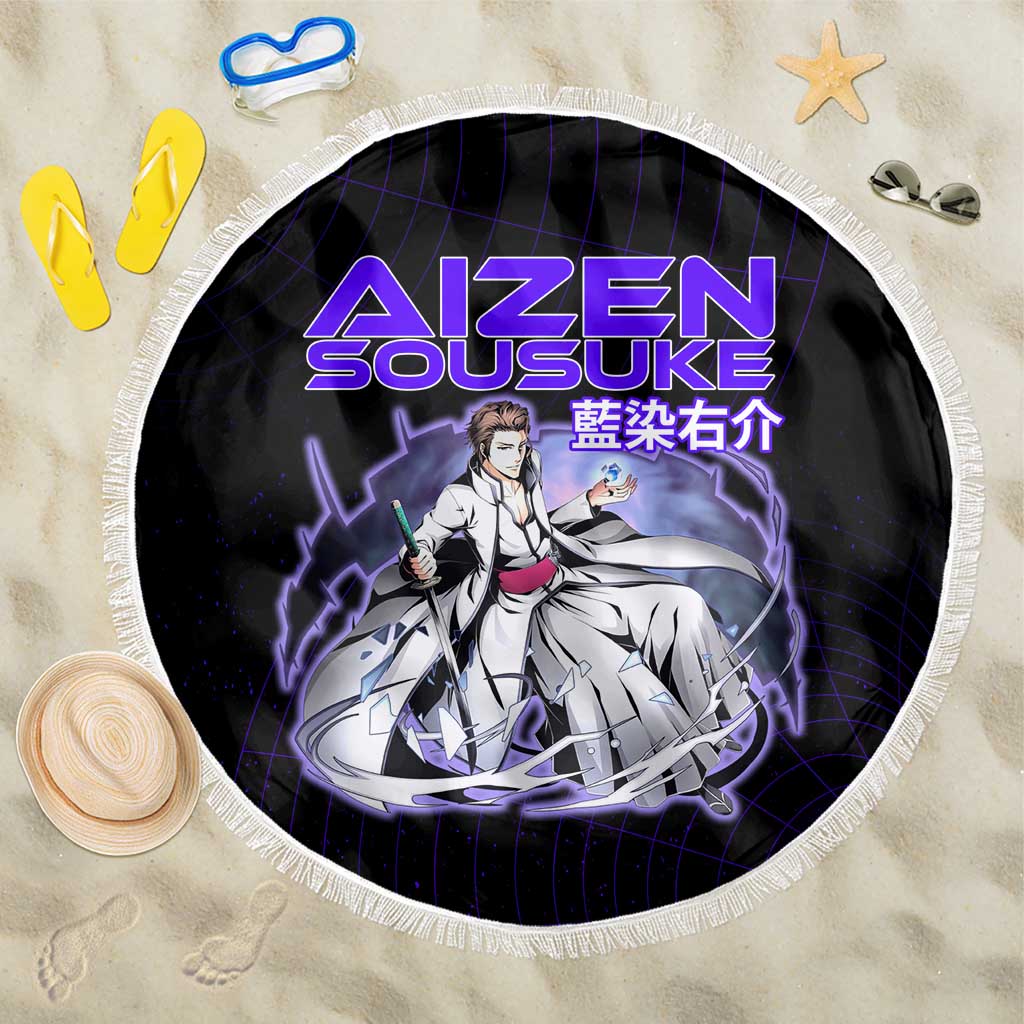 Aizen Sousuke Bleach Beach Blanket Cosmic Anime Energy Grid Style