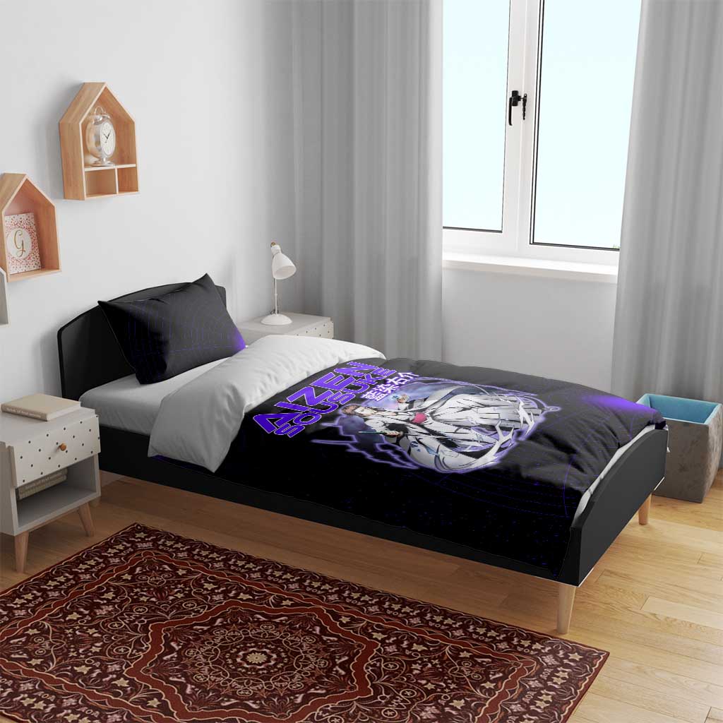 Aizen Sousuke Bleach Bedding Set Cosmic Anime Energy Grid Style