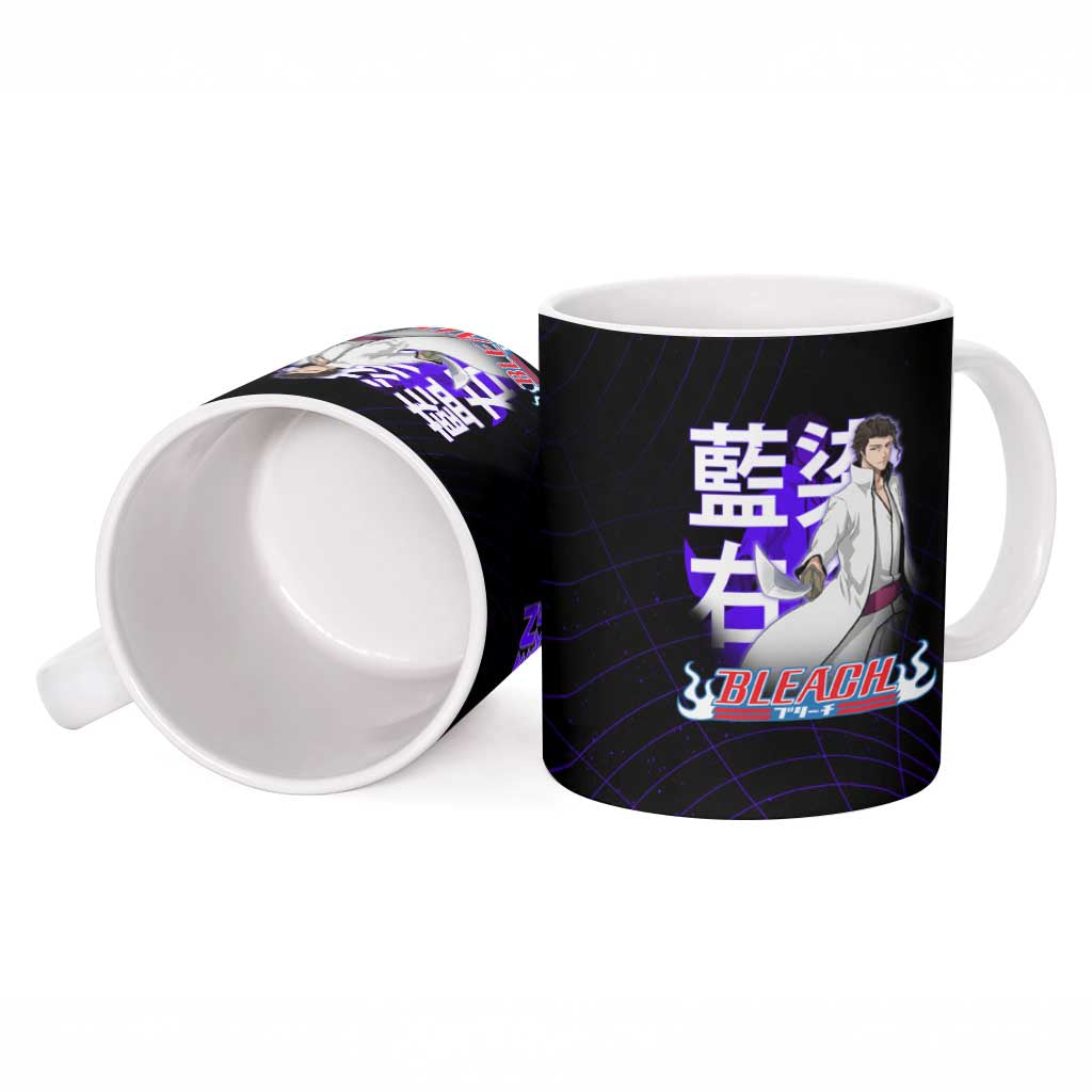 Aizen Sousuke Bleach Ceramic Mug Cosmic Anime Energy Grid Style