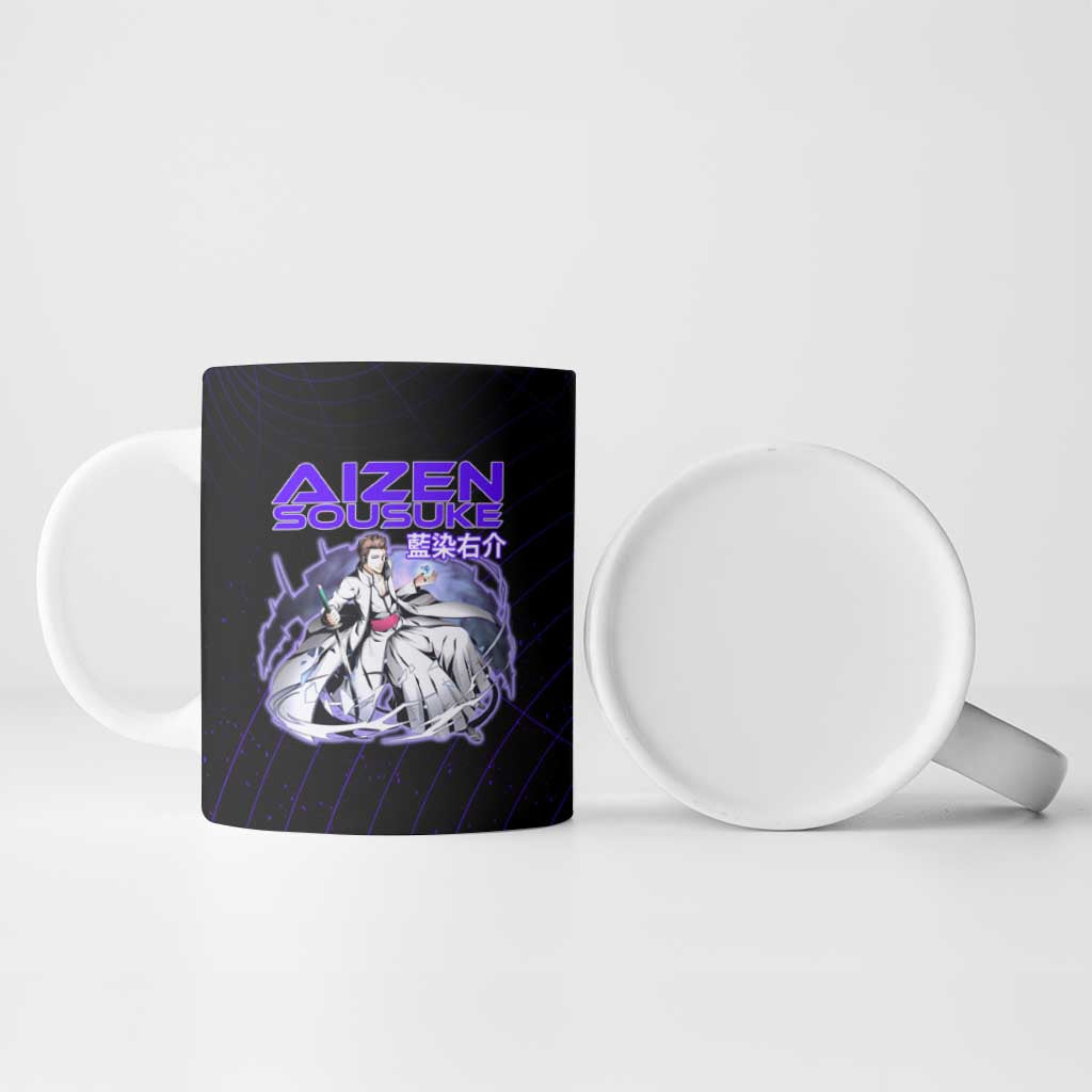 Aizen Sousuke Bleach Ceramic Mug Cosmic Anime Energy Grid Style
