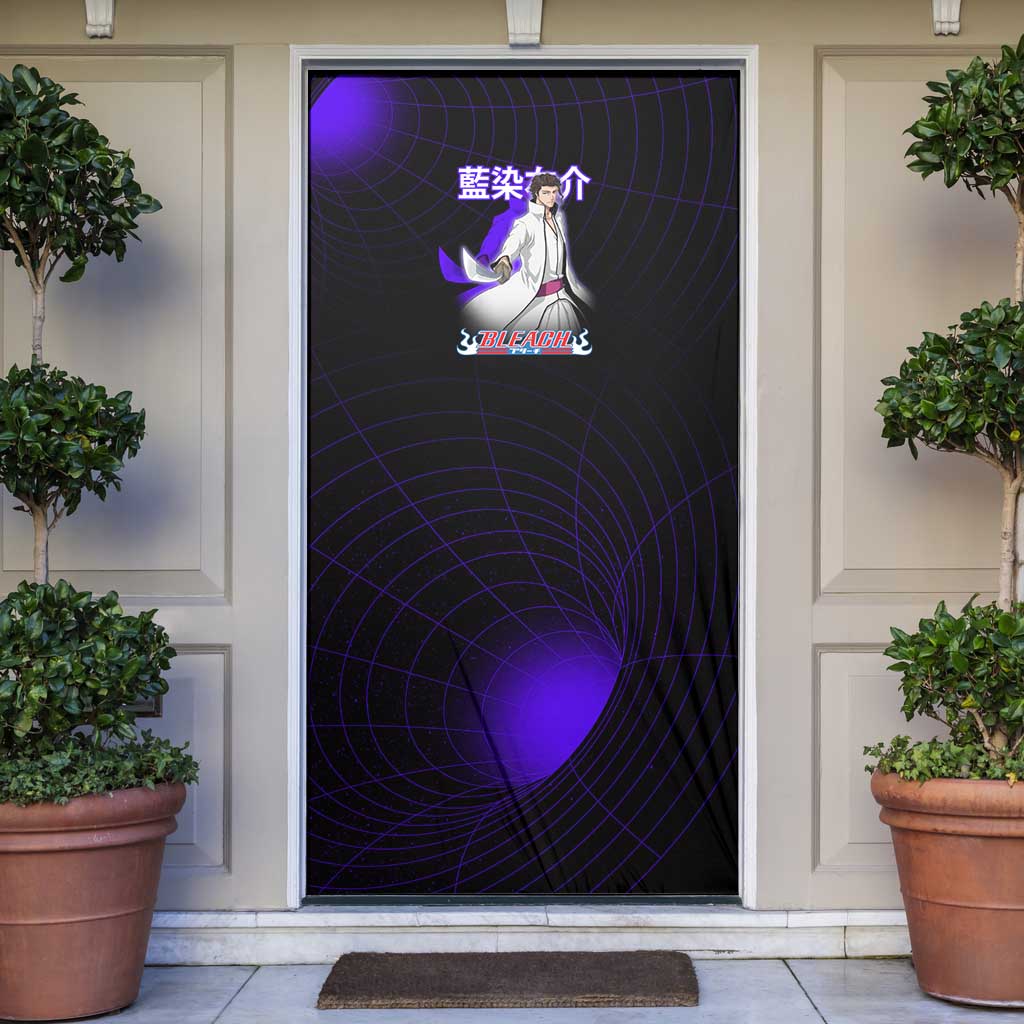 Aizen Sousuke Bleach Door Cover Cosmic Anime Energy Grid Style