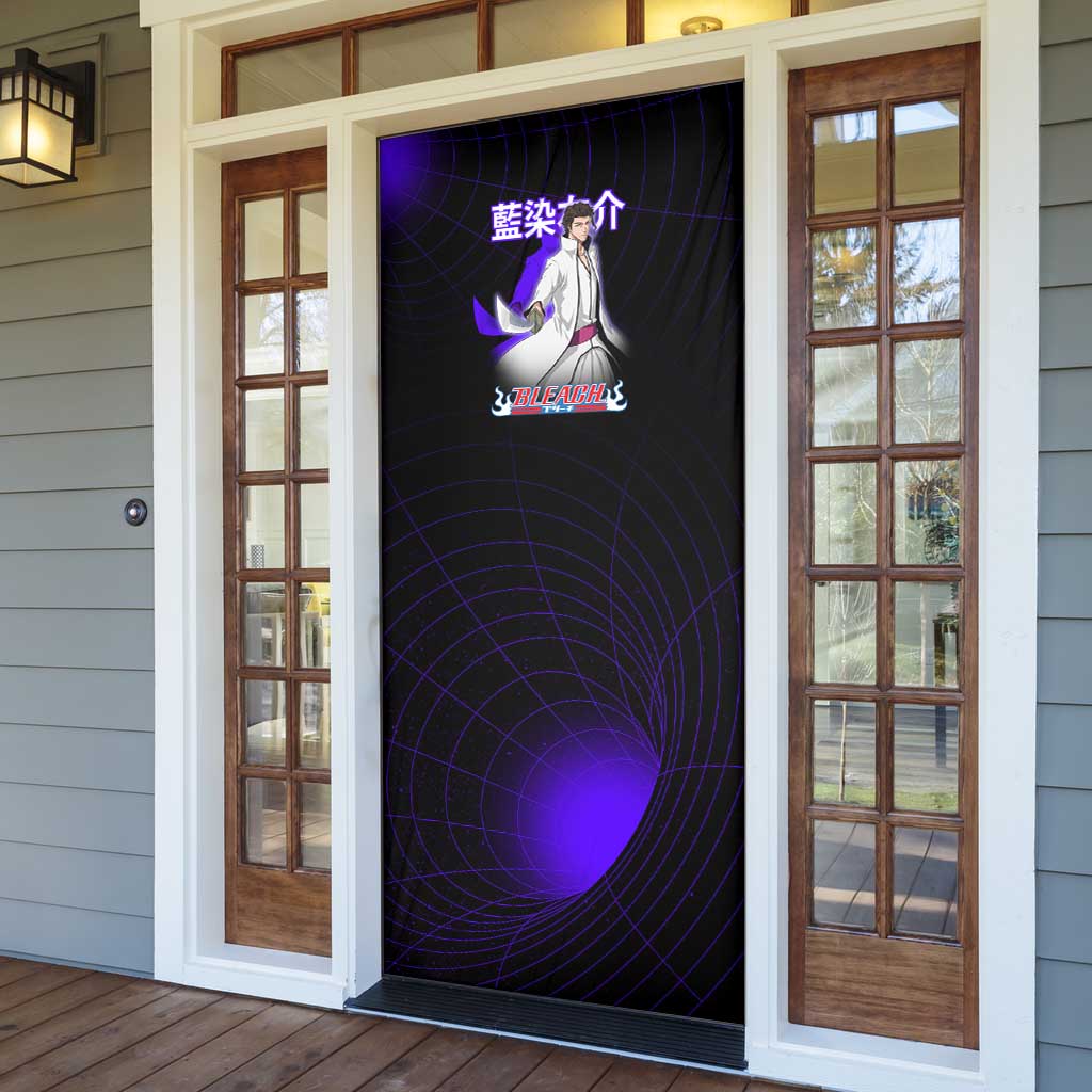 Aizen Sousuke Bleach Door Cover Cosmic Anime Energy Grid Style