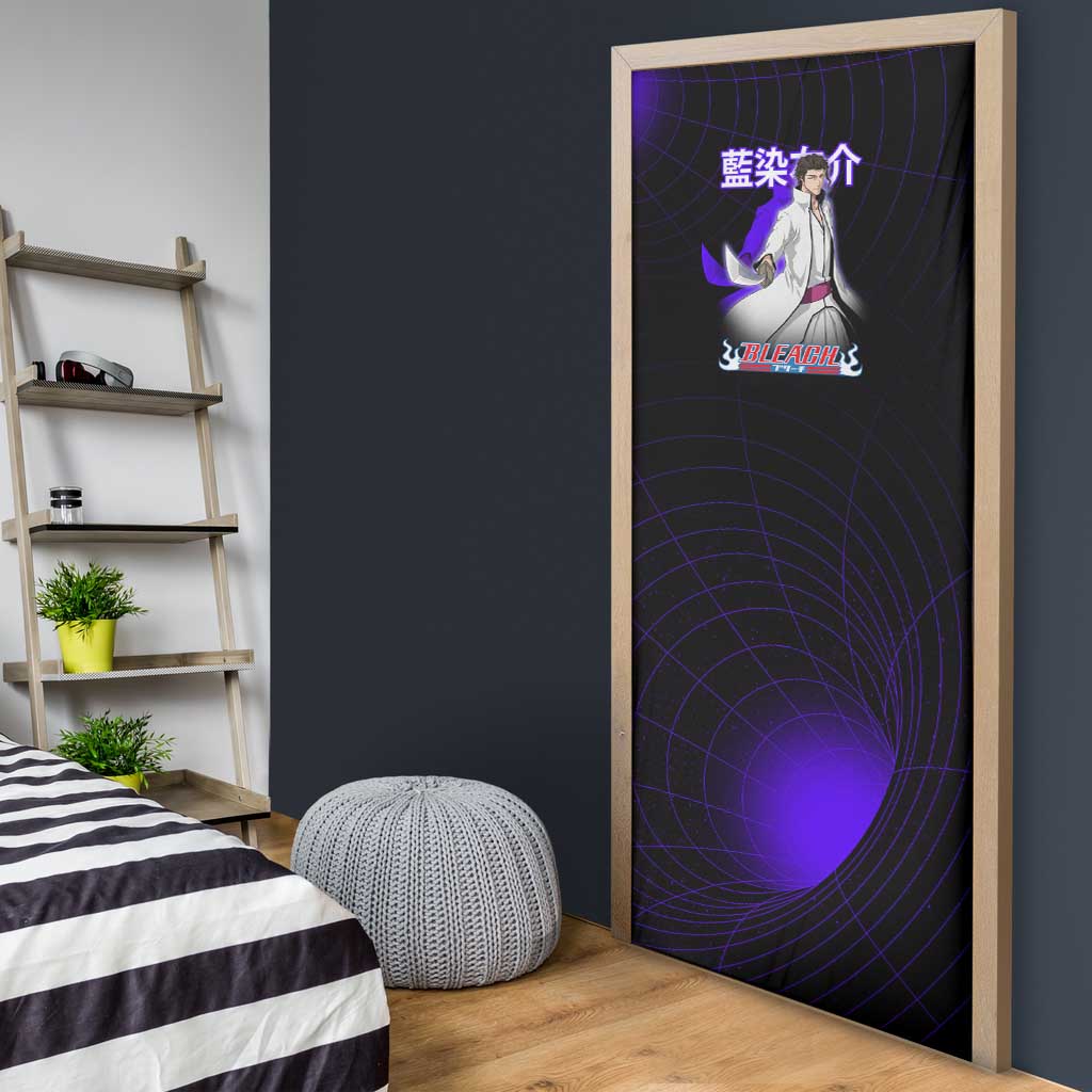 Aizen Sousuke Bleach Door Cover Cosmic Anime Energy Grid Style