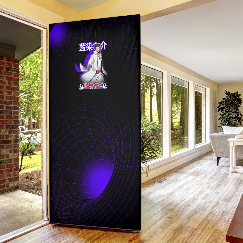 Aizen Sousuke Bleach Door Cover Cosmic Anime Energy Grid Style