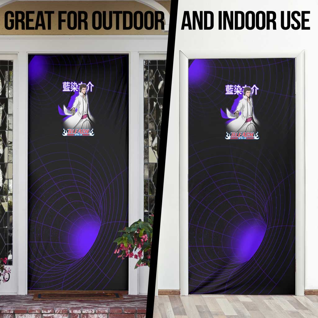 Aizen Sousuke Bleach Door Cover Cosmic Anime Energy Grid Style