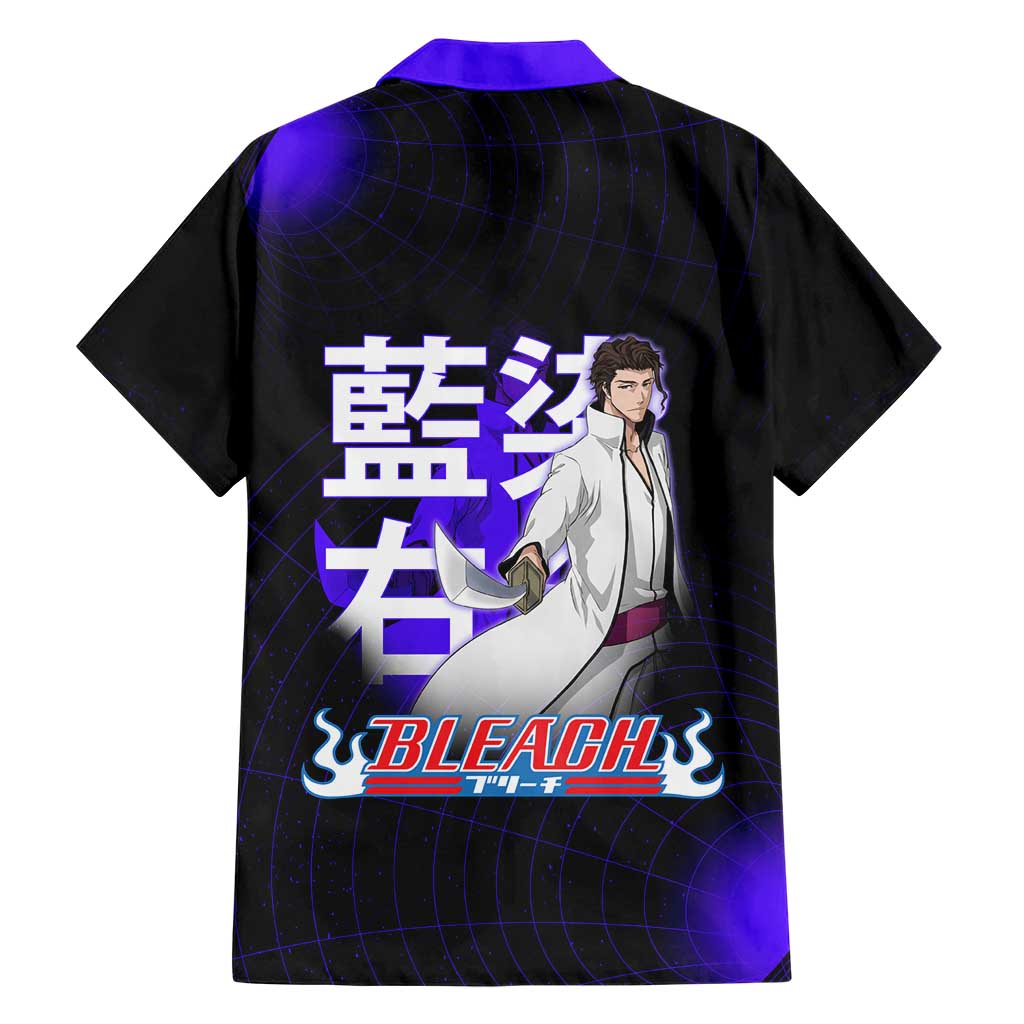 Aizen Sousuke Bleach Family Matching Mermaid Dress and Hawaiian Shirt Cosmic Anime Energy Grid Style