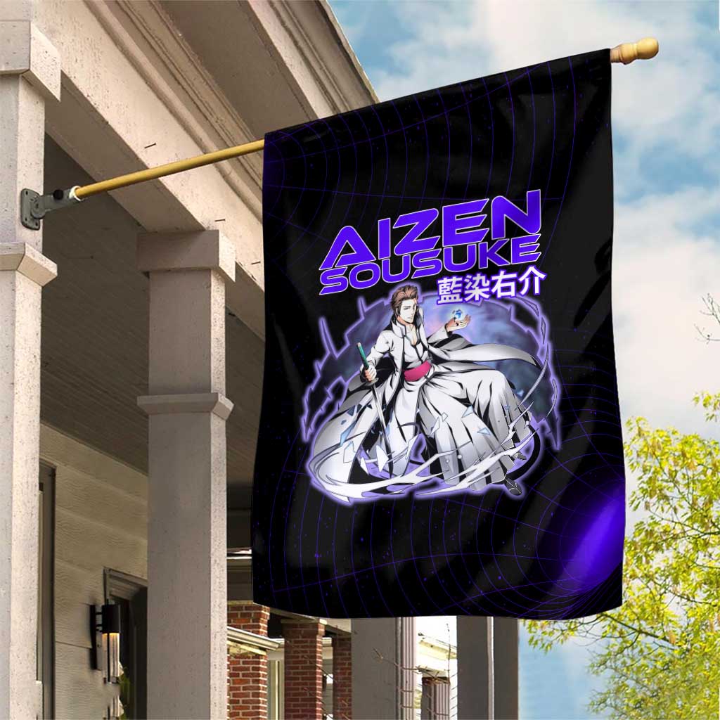 Aizen Sousuke Bleach Garden Flag Cosmic Anime Energy Grid Style
