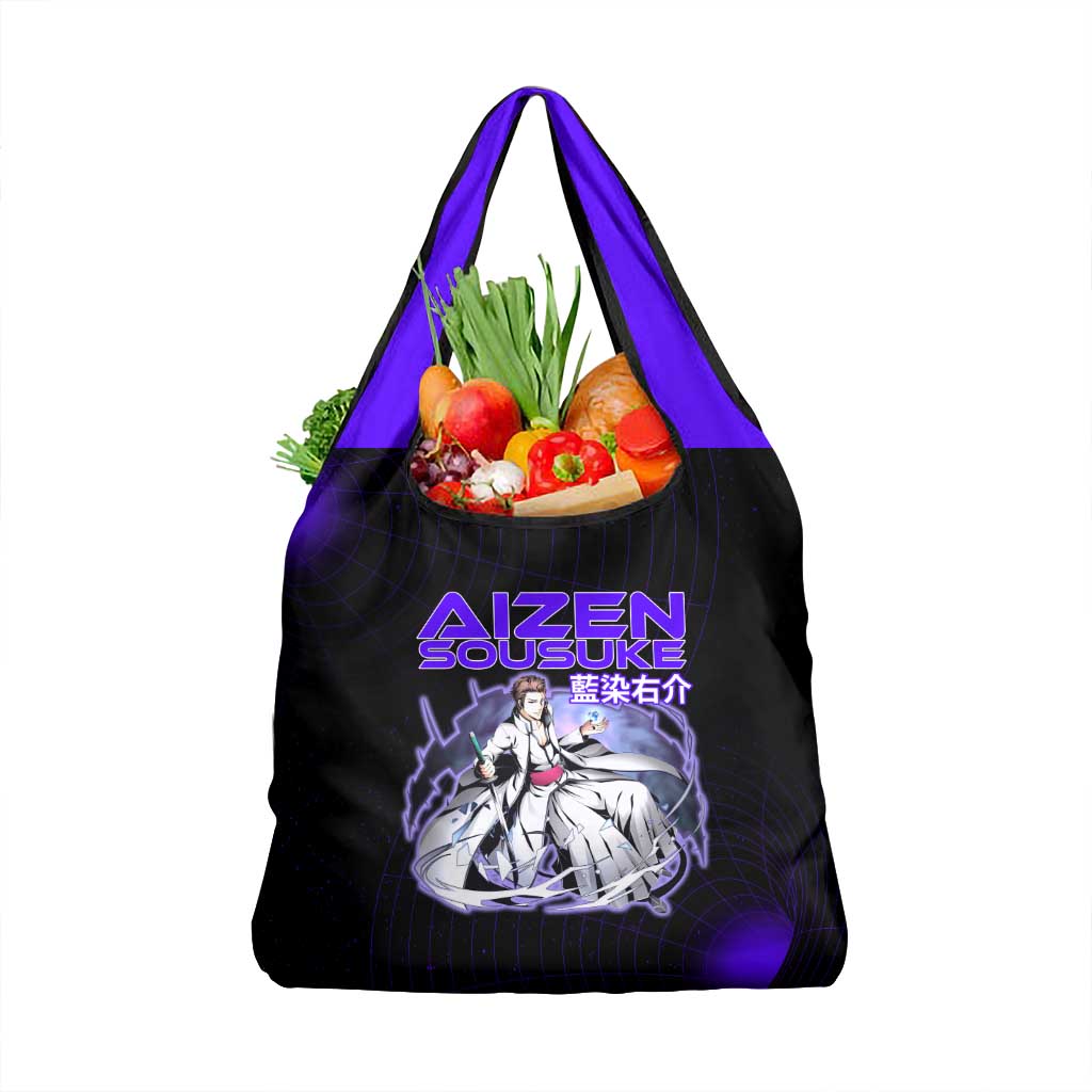 Aizen Sousuke Bleach Grocery Bag Cosmic Anime Energy Grid Style