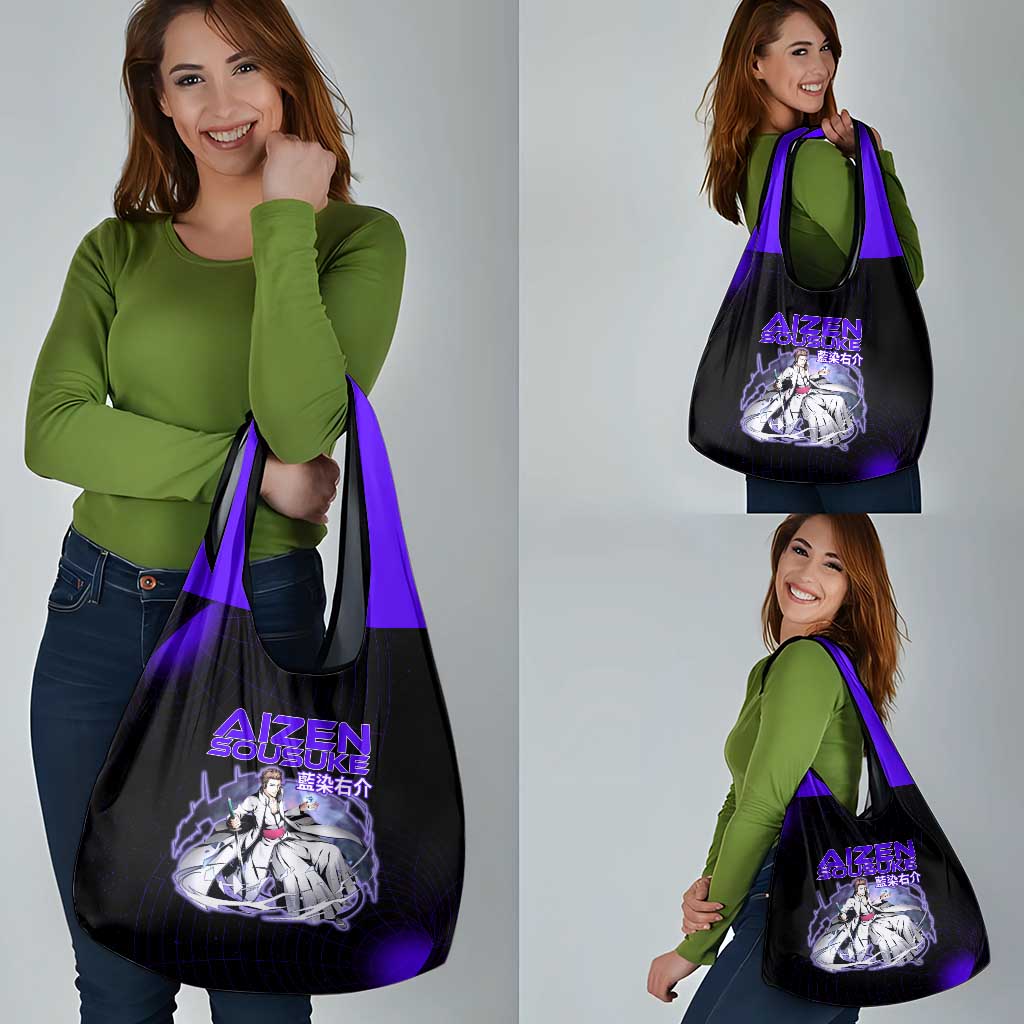 Aizen Sousuke Bleach Grocery Bag Cosmic Anime Energy Grid Style
