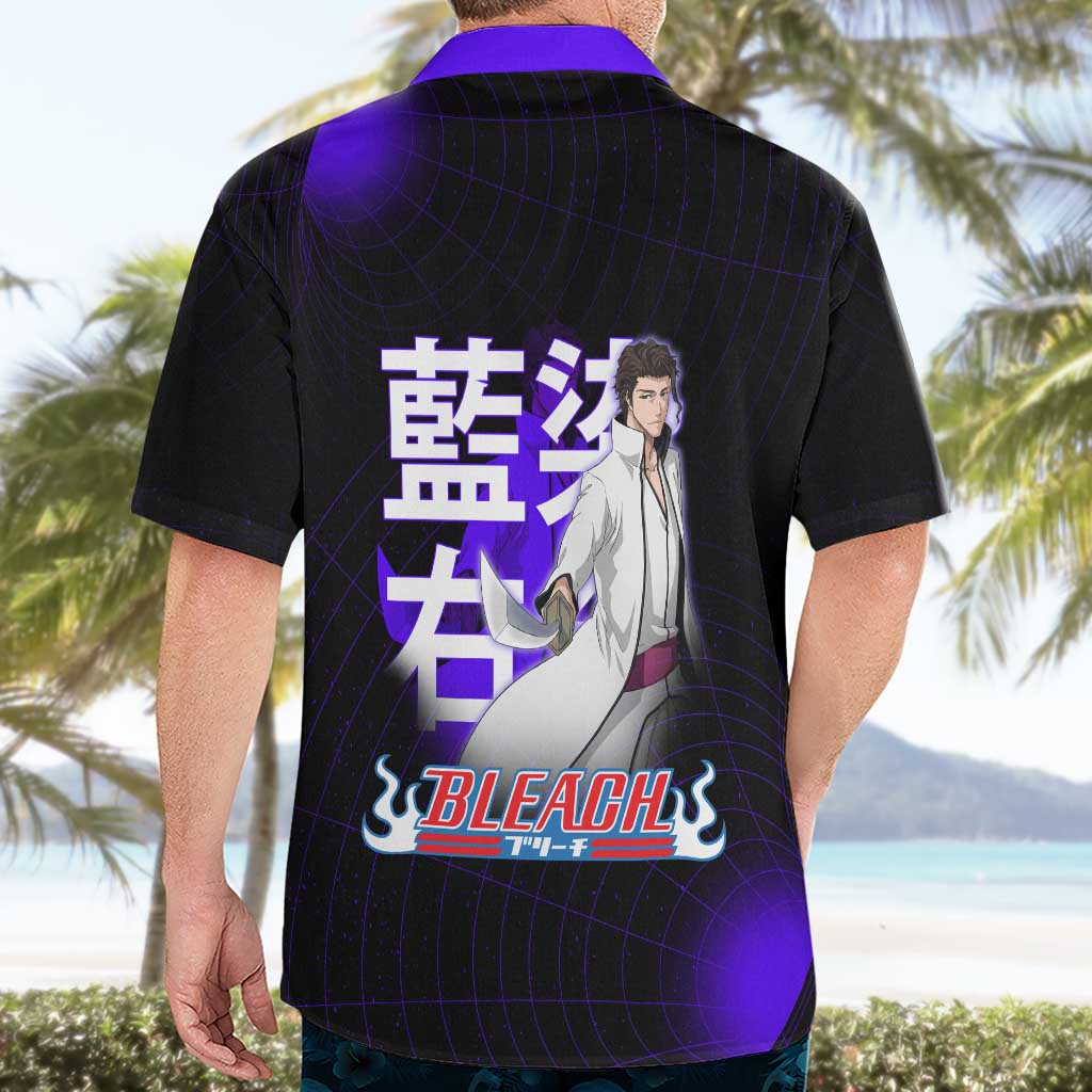 Aizen Sousuke Bleach Hawaiian Shirt Cosmic Anime Energy Grid Style
