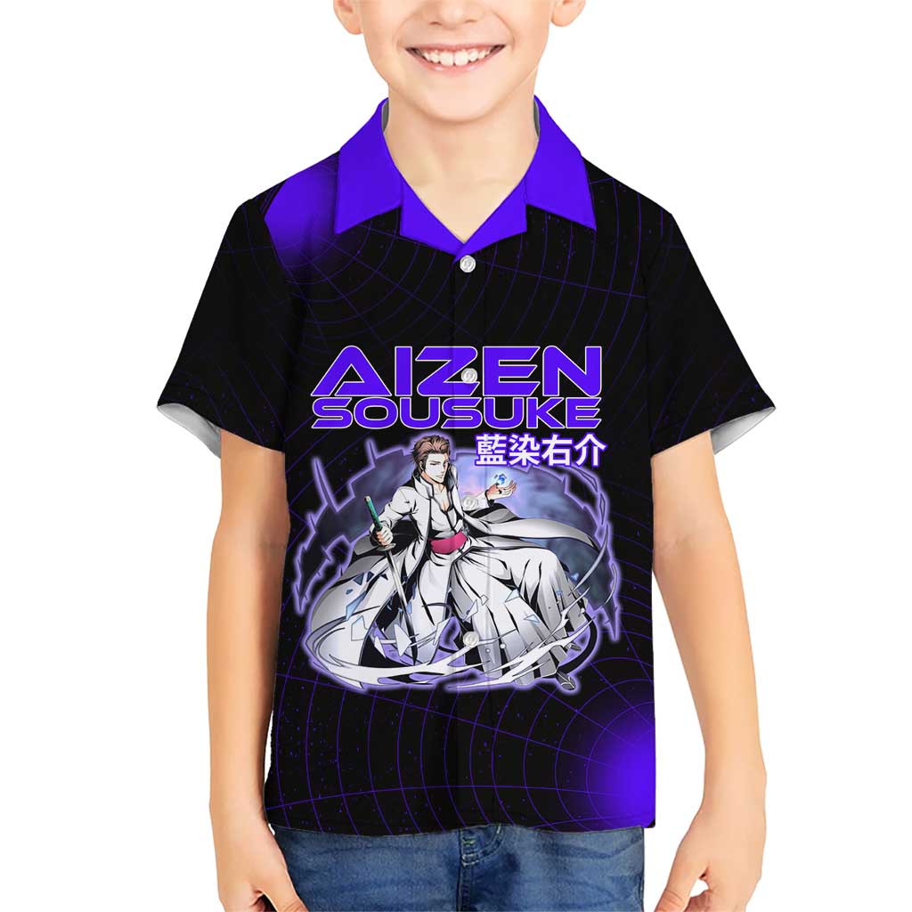 Aizen Sousuke Bleach Hawaiian Shirt Cosmic Anime Energy Grid Style