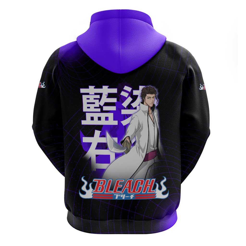 Aizen Sousuke Bleach Hoodie Cosmic Anime Energy Grid Style