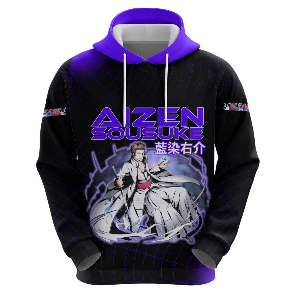 Aizen Sousuke Bleach Hoodie Cosmic Anime Energy Grid Style