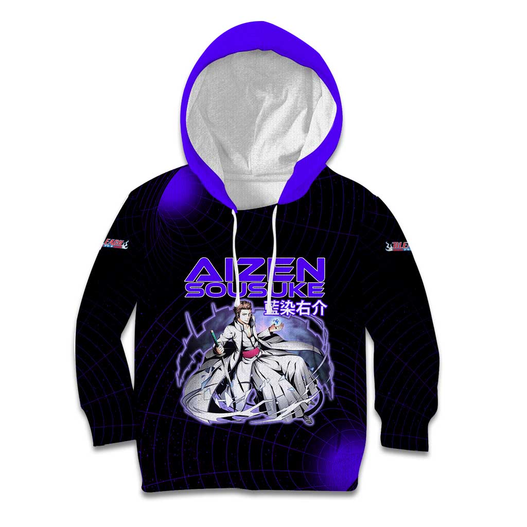 Aizen Sousuke Bleach Kid Hoodie Cosmic Anime Energy Grid Style