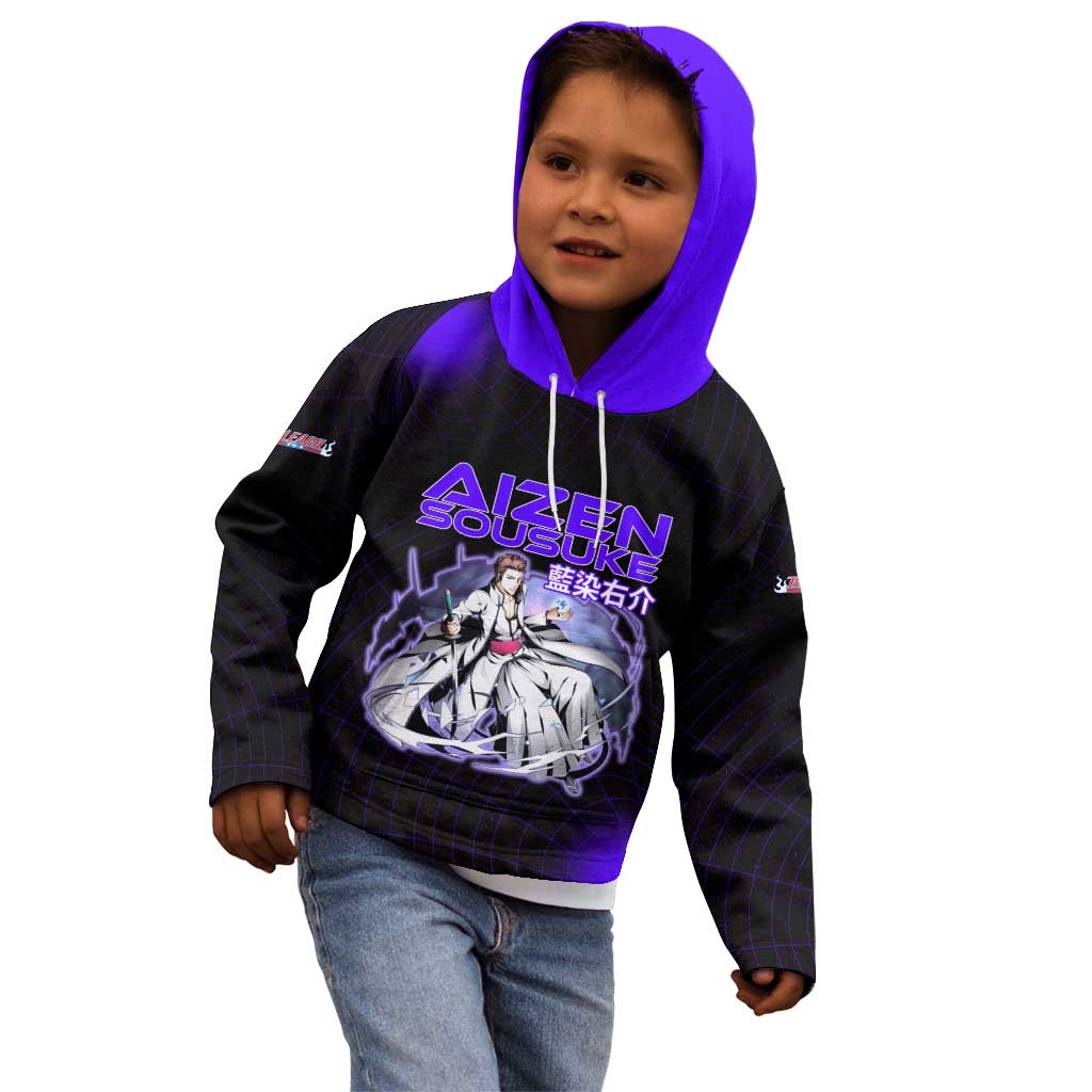 Aizen Sousuke Bleach Kid Hoodie Cosmic Anime Energy Grid Style