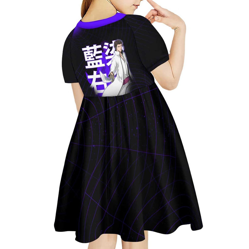 Aizen Sousuke Bleach Kid Short Sleeve Dress Cosmic Anime Energy Grid Style